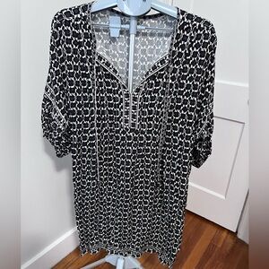 Max Studio Black and White Patterned dress